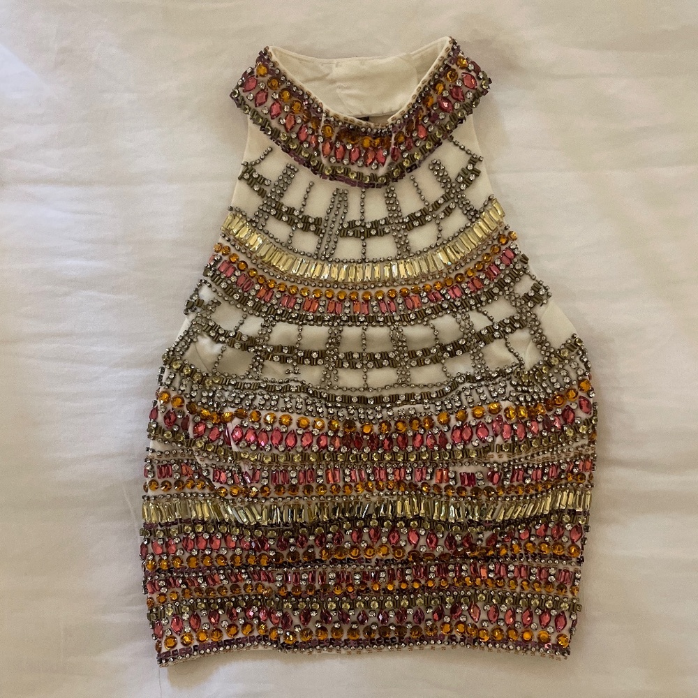 Multicolor Embroidered Dave & Johnny Two-Piece Homecoming Outfit